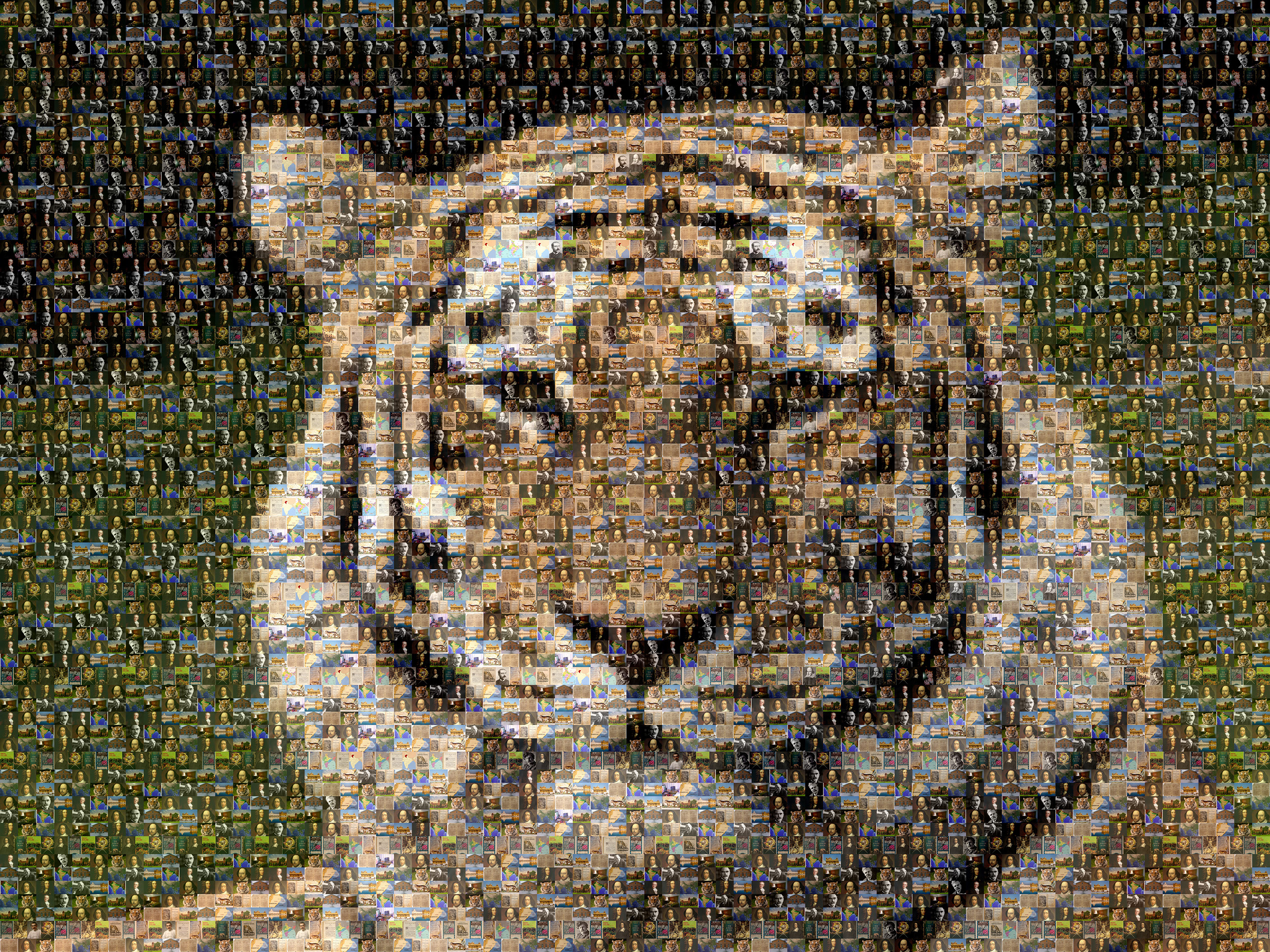 Image of a tiger created with 5000 tiles. The image of the tiger that serves as a template for the mosaic was obtained from Wipipedia Commons (https://es .m.wikipedia.org/wiki/File:Siberischer_tiger_de_edit02.jpg; attribution- ShareAlike 2.5 Generic (CC BY-SA 2.5)). The image was built by the author of this article using the free software AndreaMosaic (http://www.andreaplanet.com/andreamosaic/).